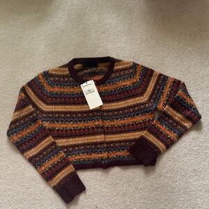 Jacquard Multicolor Striped Women's Sweater